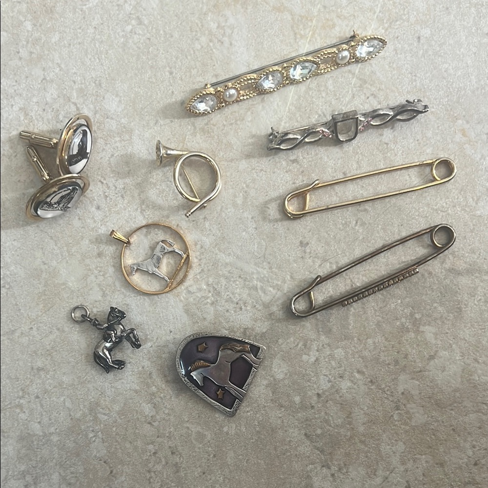 Horse Vintage Brooch and Pin Collection